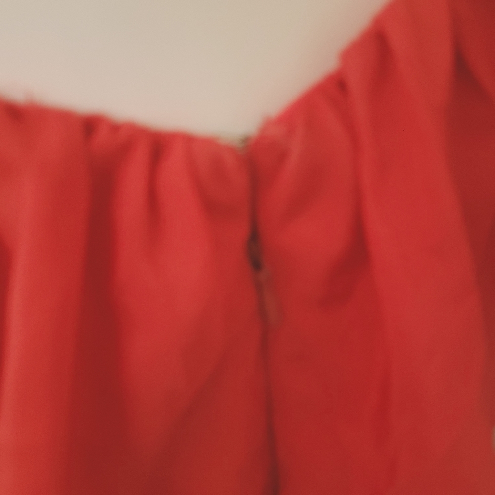Francesca's Ruffle One Shoulder Red Dress Medium - Picture 7 of 10